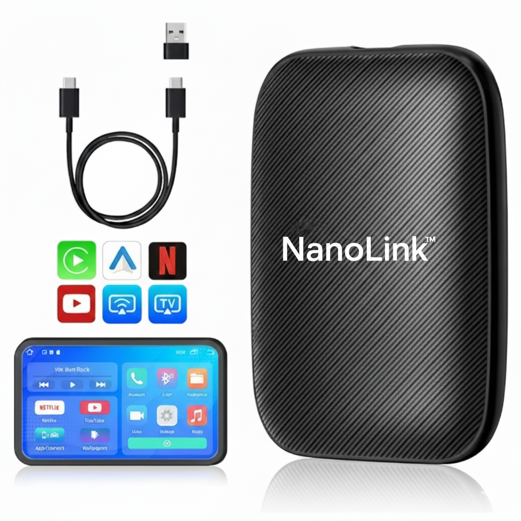 NanoLink™ Mini Adaptador CarPlay Wireless [Conexión Rápida y Estable ]