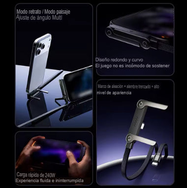 FlexiCharge™ Cable Plegable 2 en 1 [Carga Cómoda Donde Quieras]